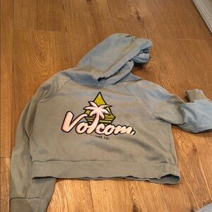 Volcom Blue Hoodie with Palm Design